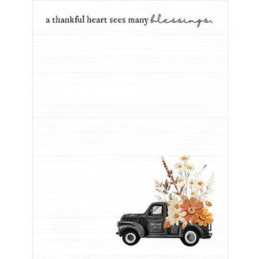A Thankful Heart Sees Many Blessings Notepad - The Fox Decor